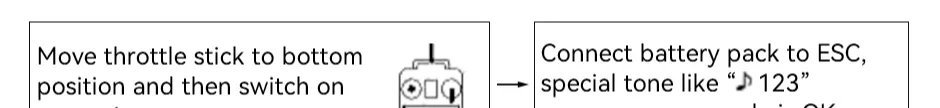 T-Motor AT40A ESC throttle range calibration guide 2 pc