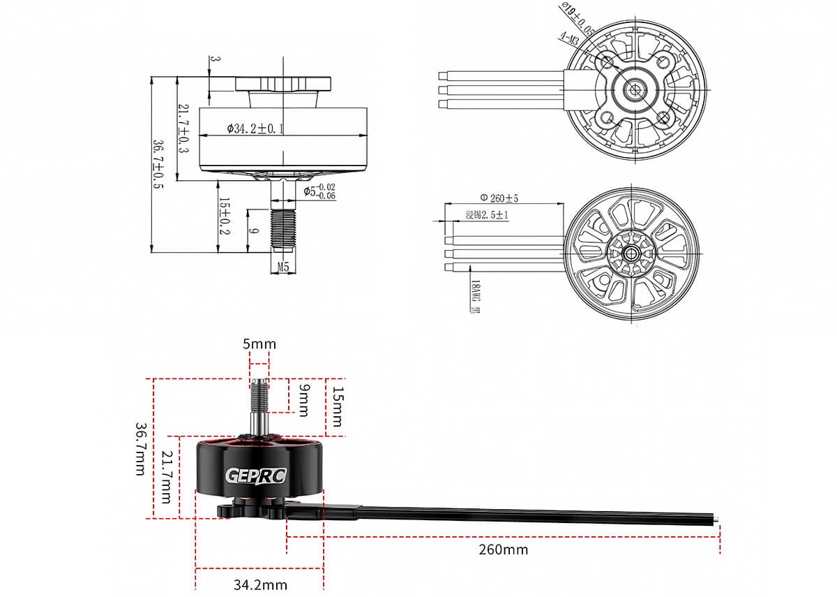 geprc speedx2 2809 v1 1 fpv drone motor 9