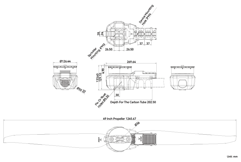 t-motor-a12xl-14s-uav-modular-power-kit-drawing
