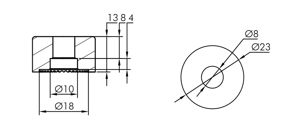 T16x8 fixed-wing propeller technical dimensions pc