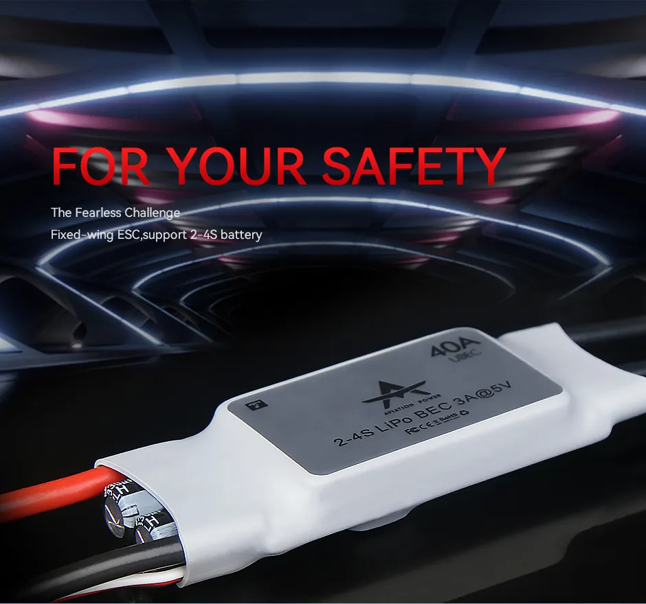 T-Motor AT40A 2-4S fixed-wing ESC with 5V/3A UBEC pc