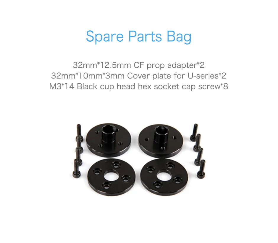 T-MOTOR G28×9.2 Carbon Fiber Propeller spare parts bag