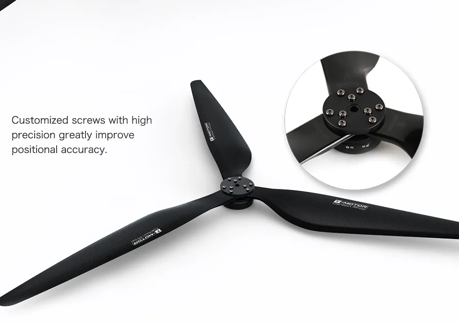 Balanced A B C carbon fiber blades and mounting hardware pc