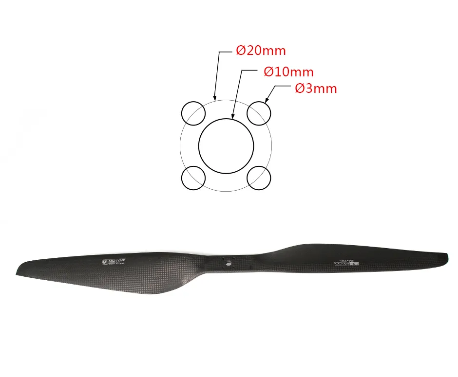 T-MOTOR P28x8.4 Multi-Rotor UAV Carbon Fiber Propeller show