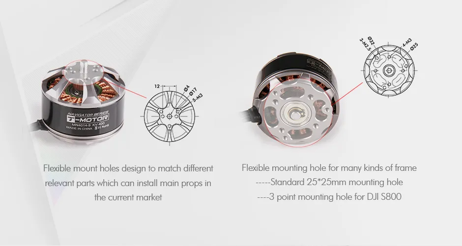 T-Motor MN4014 KV400 precision-balanced motor design pc