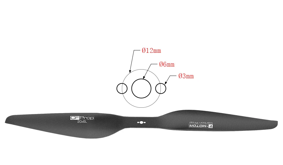 T-MOTOR P20x6 Multi-Rotor UAV Carbon Fiber Propeller show