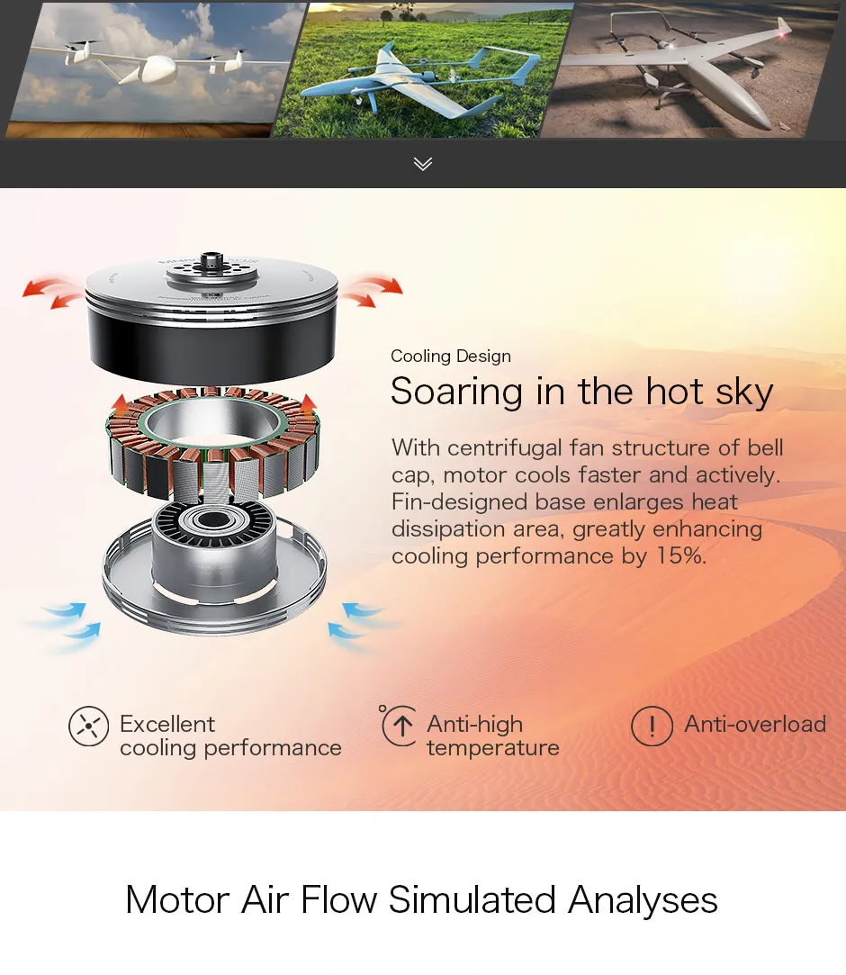 mn801 s ip45 navigator type uav multi motor cooling design