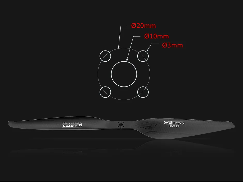 T-MOTOR G28×9.2 Carbon Fiber Propeller show