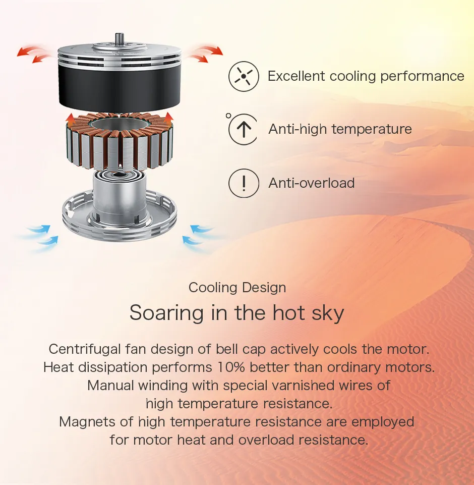 T-MOTOR MN505-S centrifugal cooling UAV motor structure