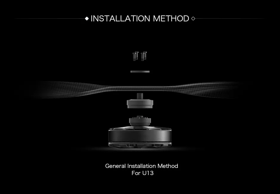 T-MOTOR G36×11.5 Carbon Fiber Propeller installation method