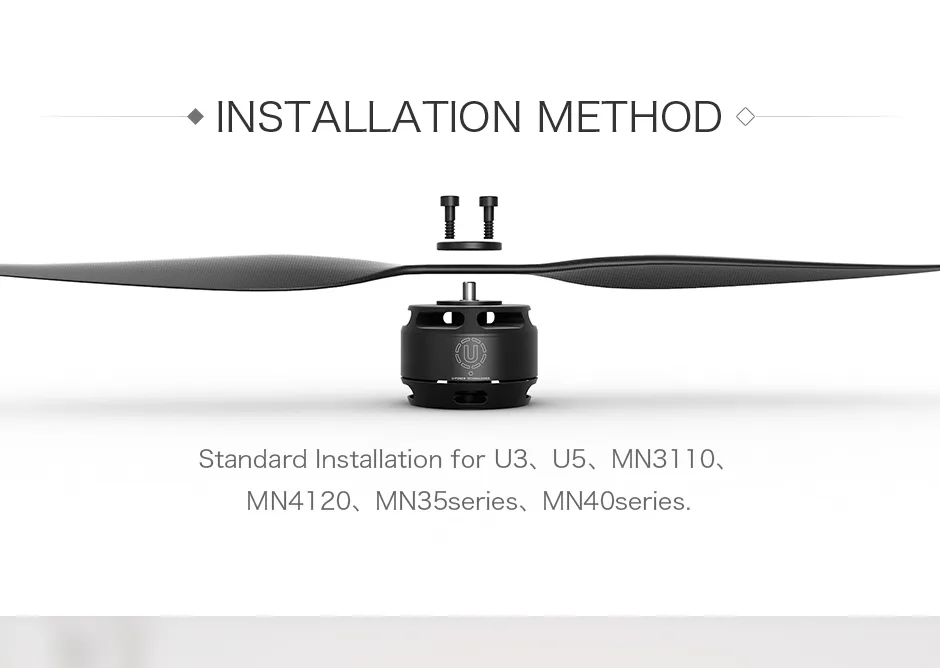 T-MOTOR P14×4.8 Multi-Rotor UAV Polished Carbon Fiber Propeller installation method