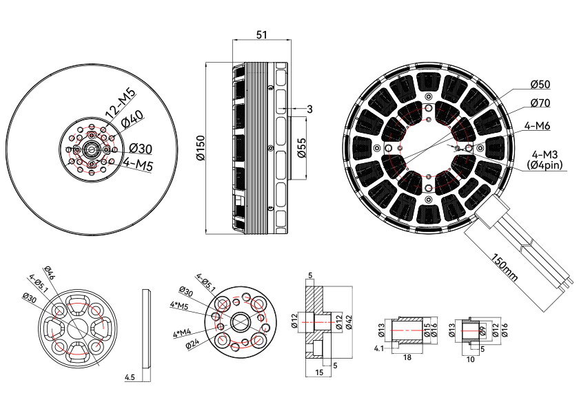 t-motor-mn1315-kv100-14s-multirotor-uav-motor-drawing