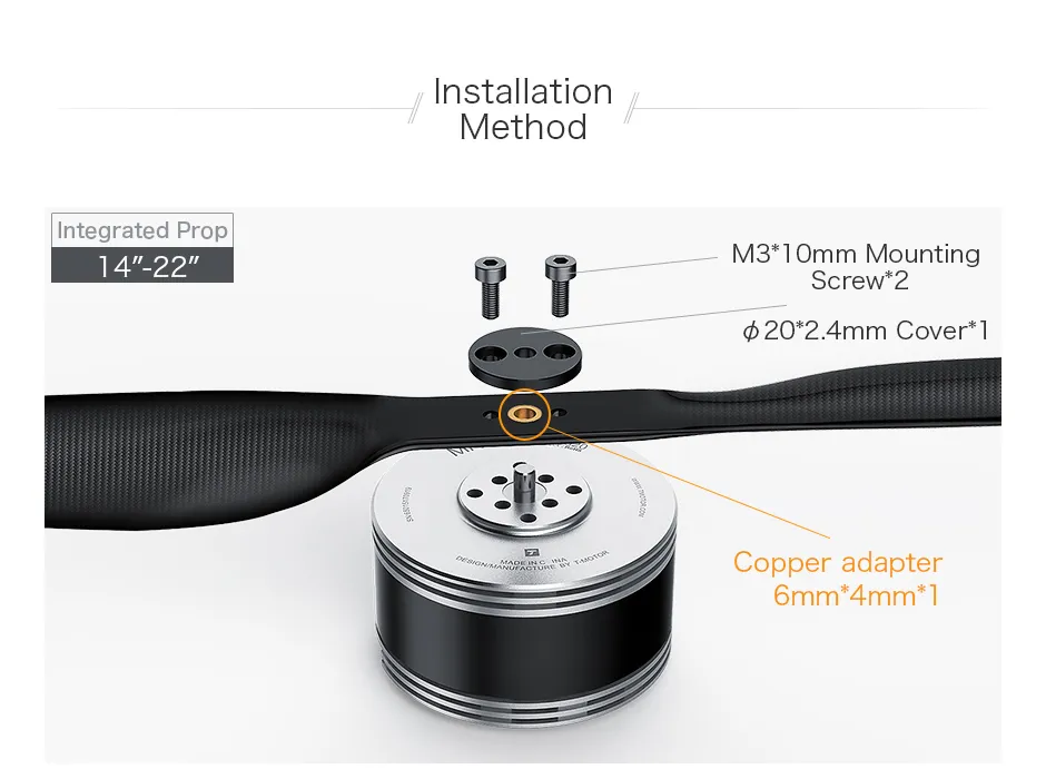T-MOTOR MN505-S with 20 inch UAV propeller setup