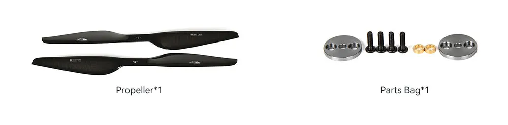 T-MOTOR G24×7.8 Multi-rotor UAV Carbon Fiber Propeller packing list
