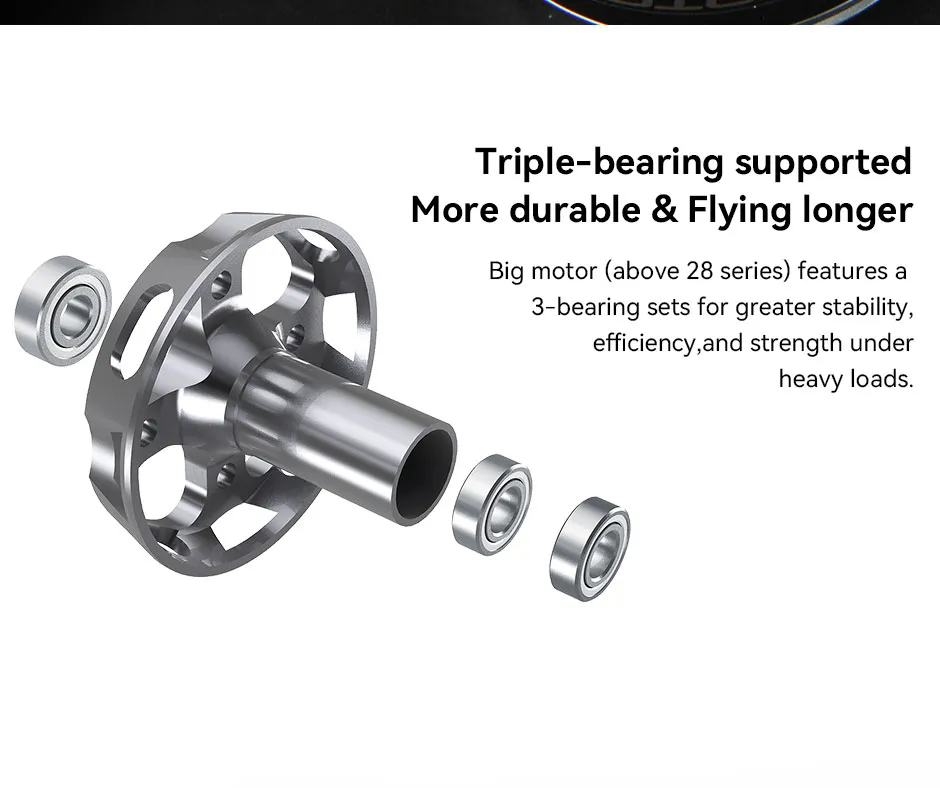 T-MOTOR AT2321 Motor triple-bearing supported