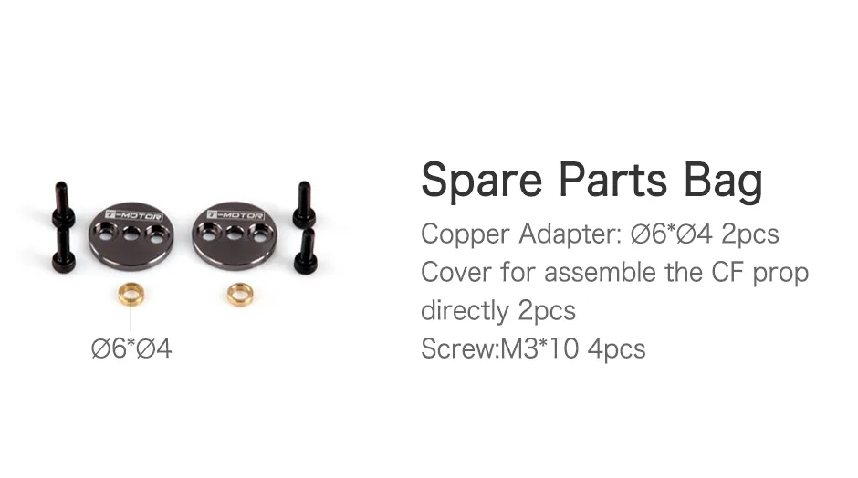 T-MOTOR P20x6 Multi-Rotor UAV Carbon Fiber Propeller parts bag