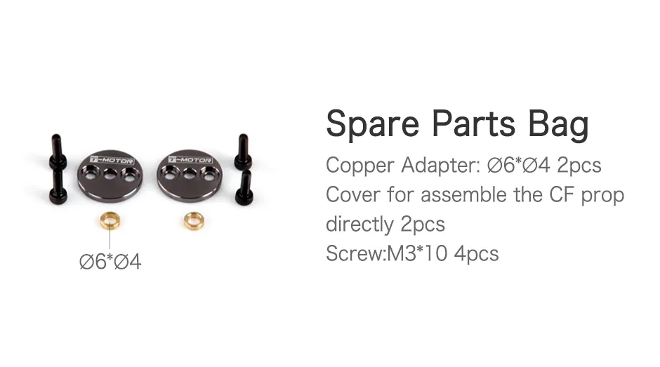 T-MOTOR P14×4.8 Multi-Rotor UAV Polished Carbon Fiber Propeller parts bag