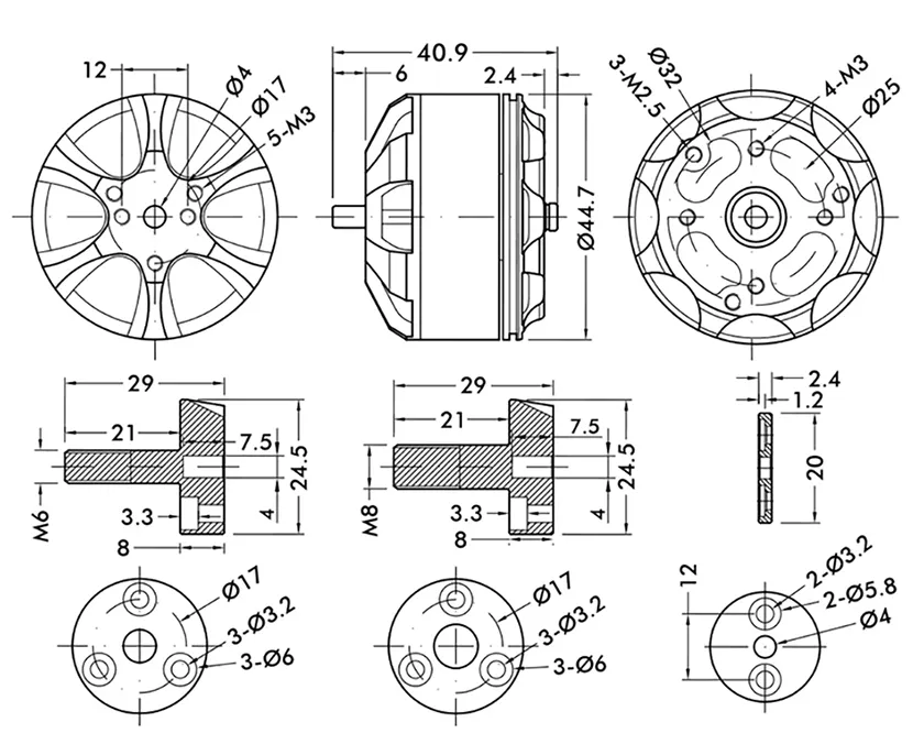 t-motor-mn4012-kv400-draw