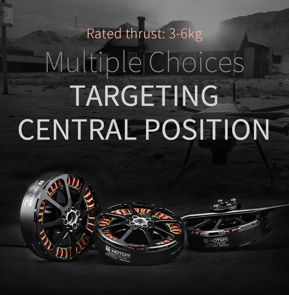 T-MOTOR MN8017 Antigravity KV120 Heavy-Lift Multirotor UAV Motor rated thrust 3-6kg