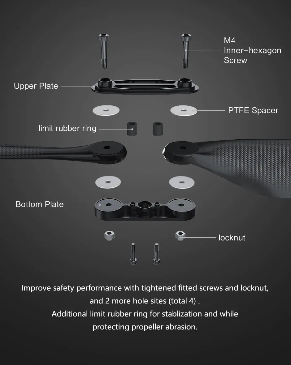T-MOTOR FA24.2×7.9 Folding Carbon Fiber Propeller Installation Details
