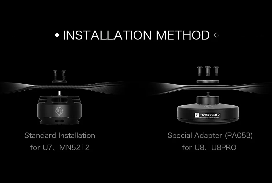 T-MOTOR P20x6 Multi-Rotor UAV Carbon Fiber Propeller installation method