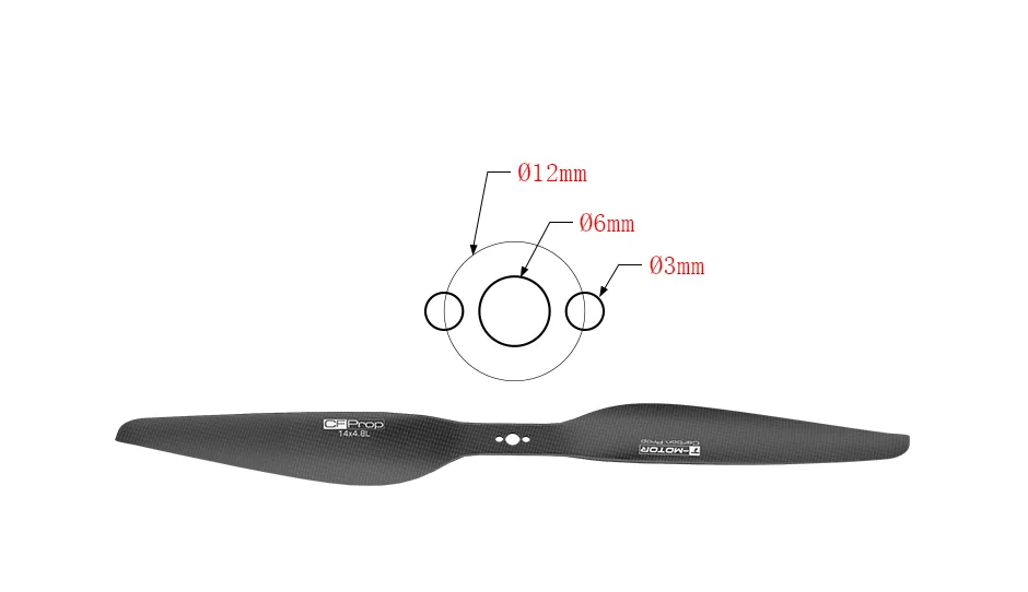 T-MOTOR P14×4.8 Multi-Rotor UAV Polished Carbon Fiber Propeller show