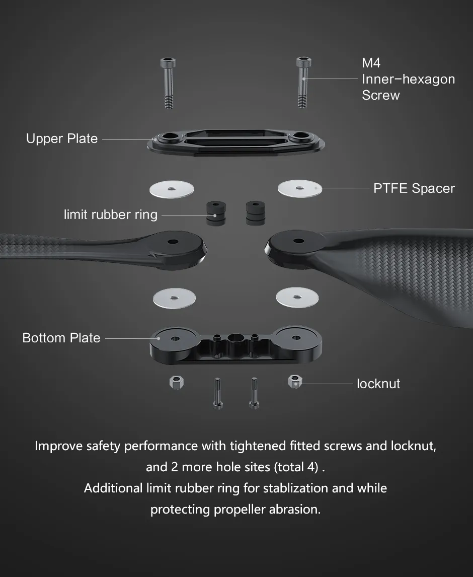 T-MOTOR FA31.2×10.2 Folding Carbon Fiber Propeller Installation Details