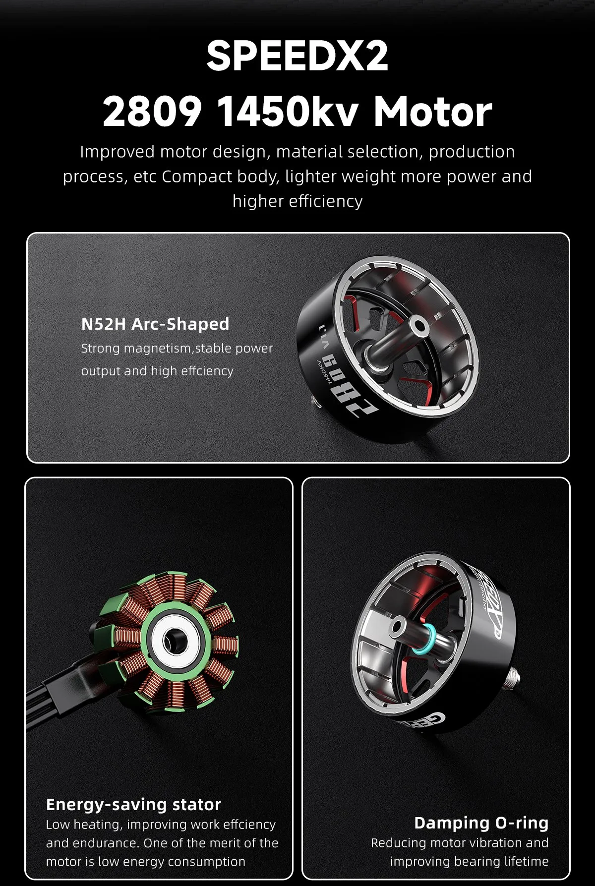 geprc speedx2 2809 v1.1 motor kv