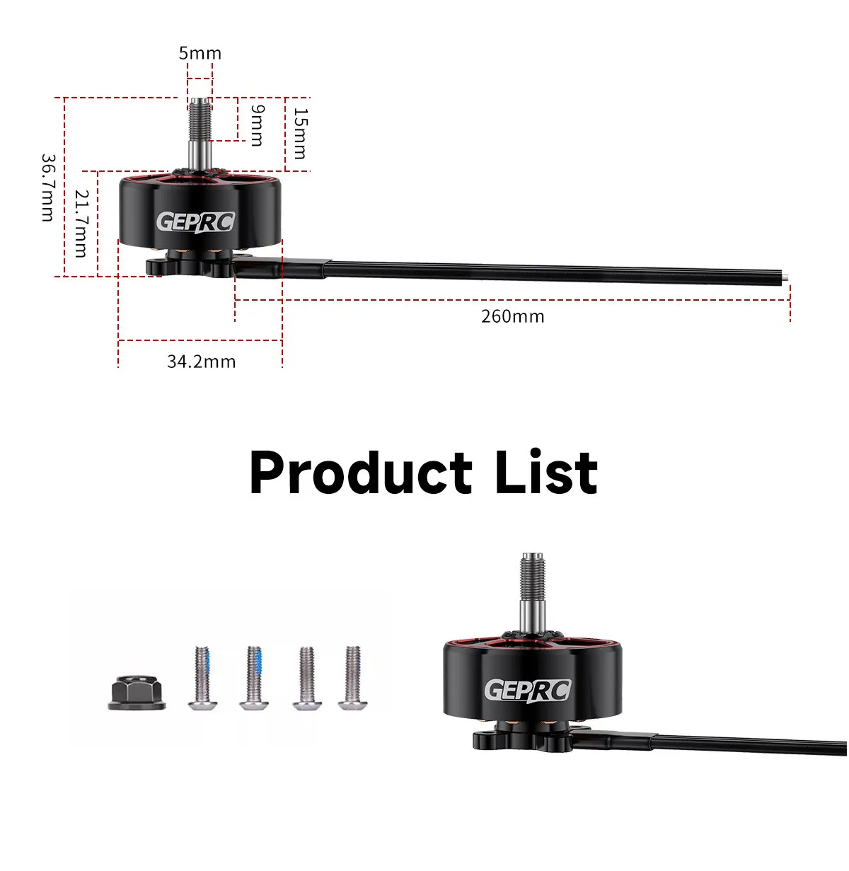 geprc speedx2 2809 v1.1 motor list