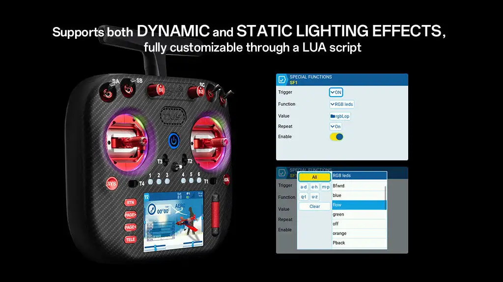 radiomaster led gimbal rings for tx15 series radio customizable lighting