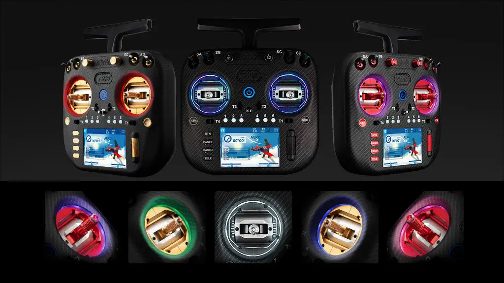 radiomaster led gimbal rings for tx15 series radio lighting display