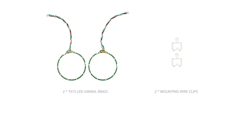 radiomaster led gimbal rings for tx15 series radio package includes