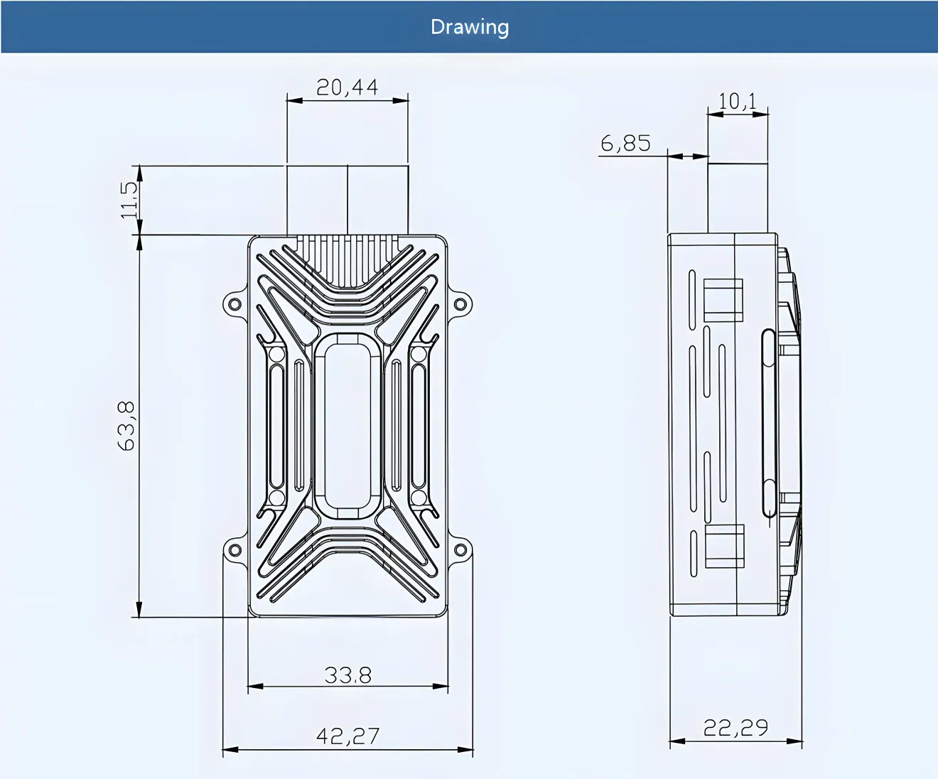 t hobby am116a 3d brushless esc drawing