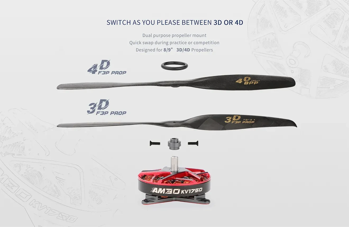 t hobby am30 f3p brushless motor 3d or 4d switch