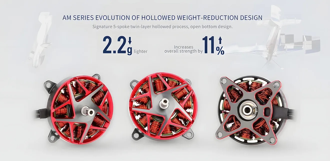 t hobby am30 f3p brushless motor weight reducation design