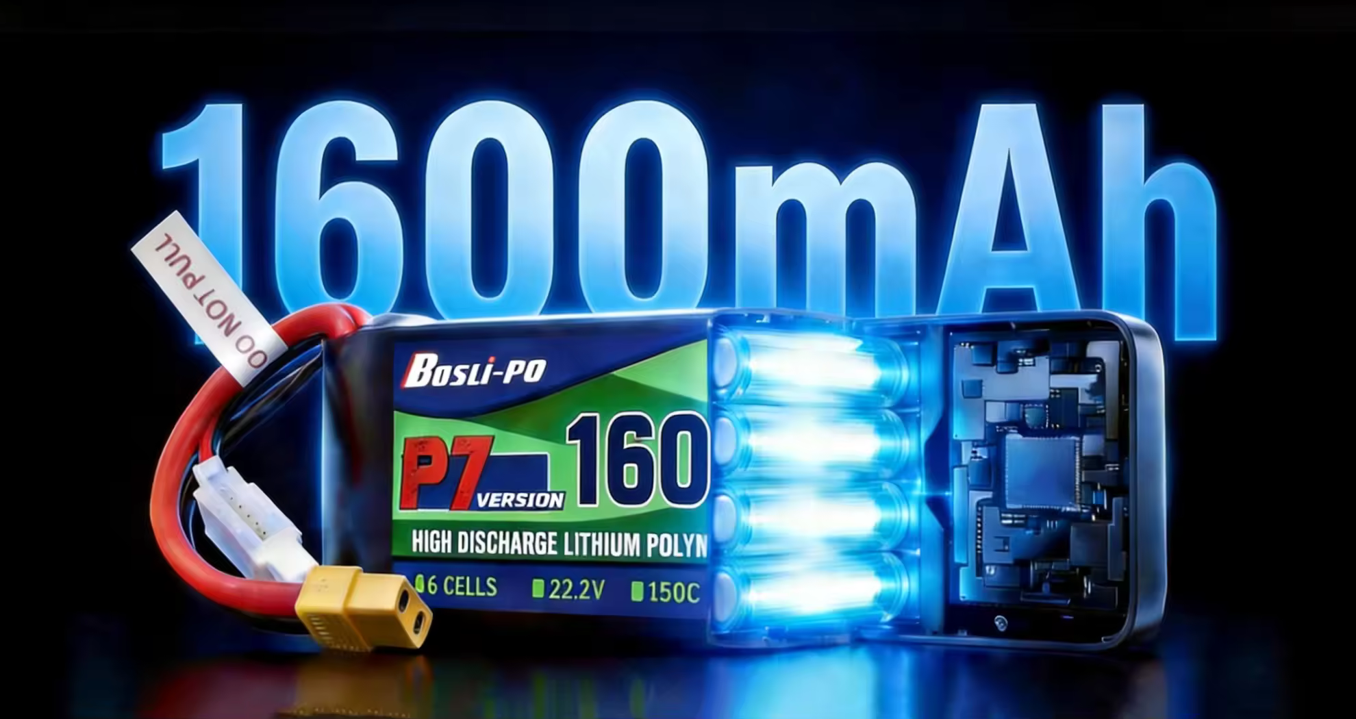 1600mah 150c 6s pc