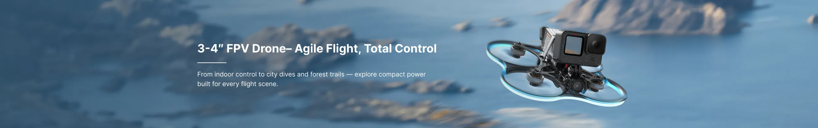 3 4 inch fpv agile flight total control pc