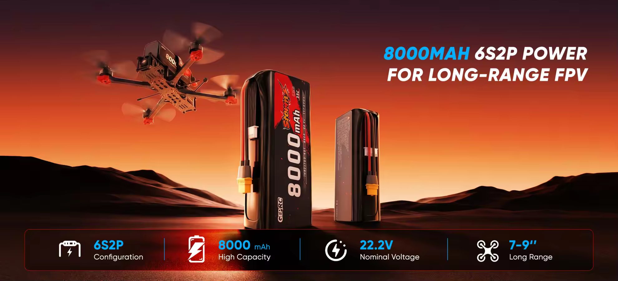 8000mah 6s2p power pc