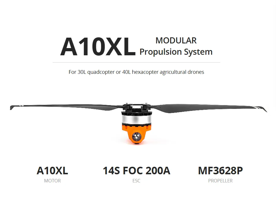 T-MOTOR A10XL KV130 UAV propulsion system with motor ESC and propeller