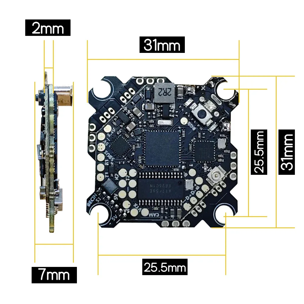 Darwin AIO 1 3S F411 15A Bluejay SIZE