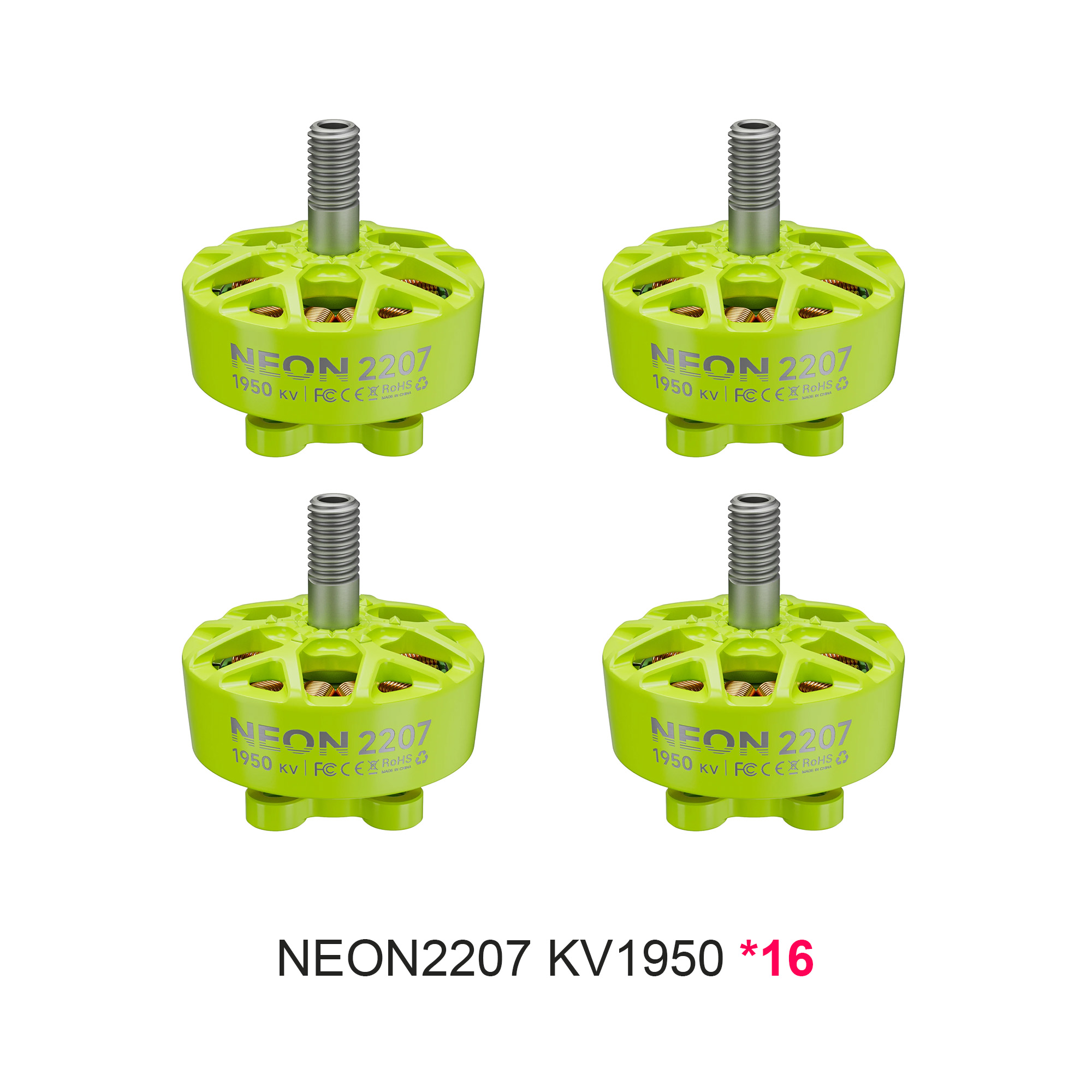 4PCS NEON 2207 FPV MOTORS with SZ5145 Propellers