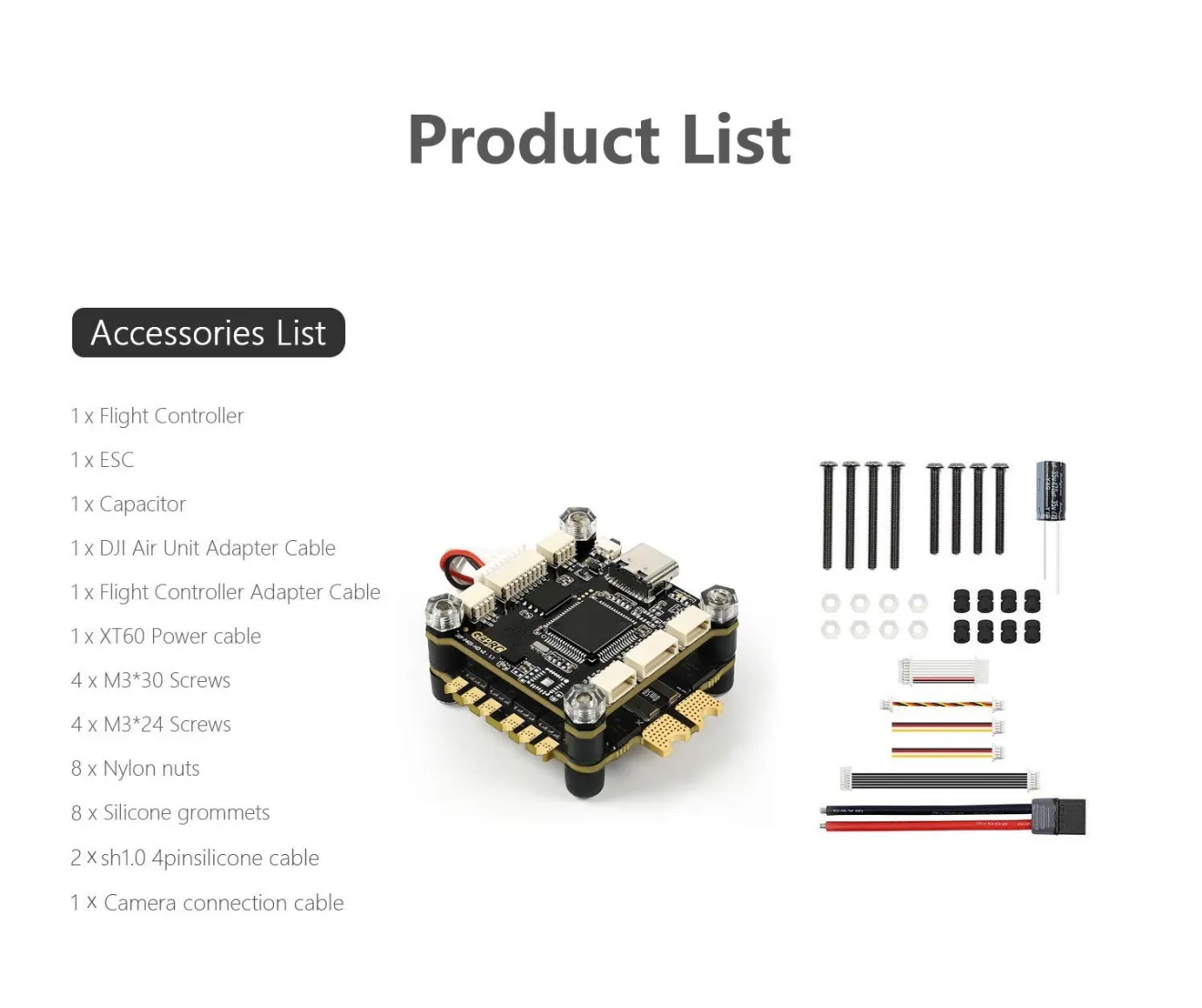 GEPRC TAKER F405 BLS 50A Stack list