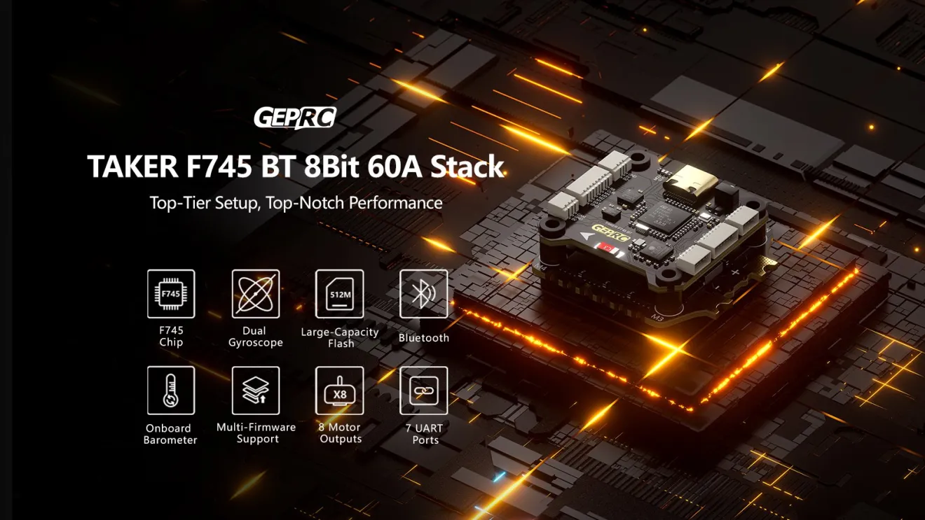 GEPRC TAKER F745 BT 8Bit 60A STACK description1