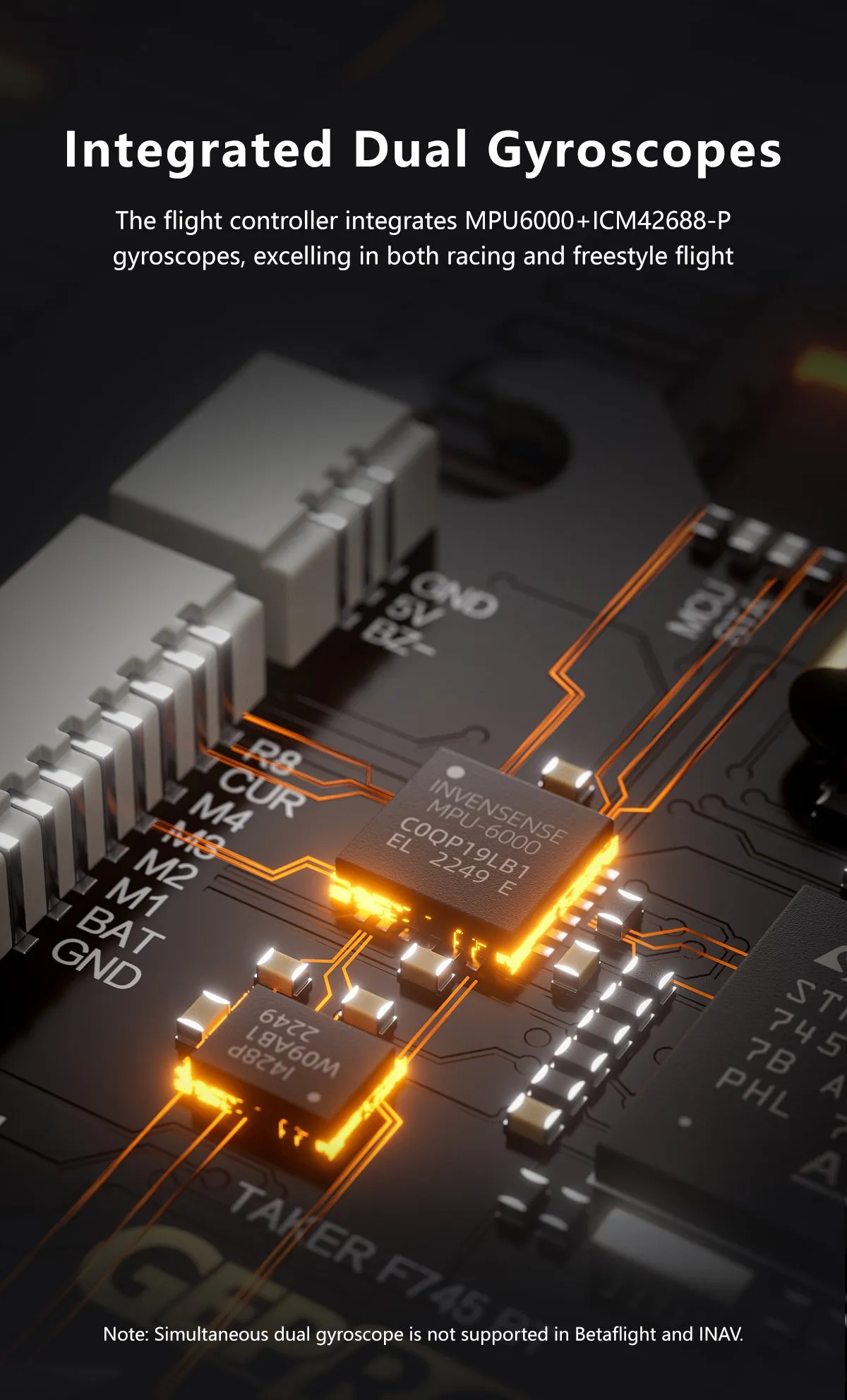 GEPRC TAKER F745 BT 8Bit 60A STACK description4