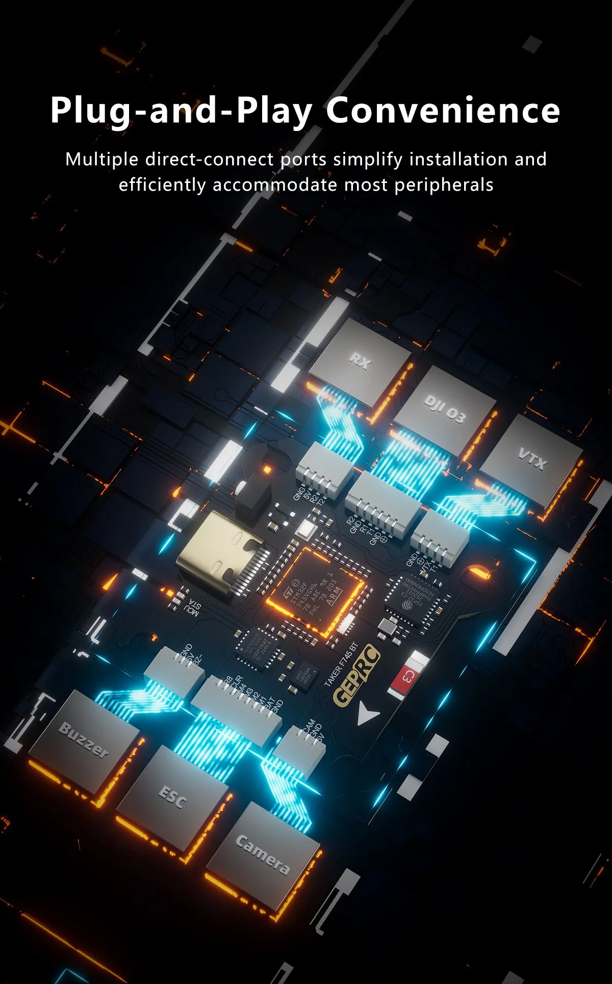 GEPRC TAKER F745 BT 8Bit 60A STACK description7