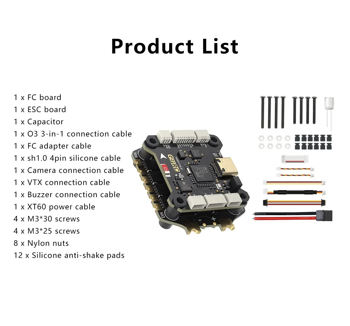 GEPRC TAKER F745 BT 8Bit 60A STACK list