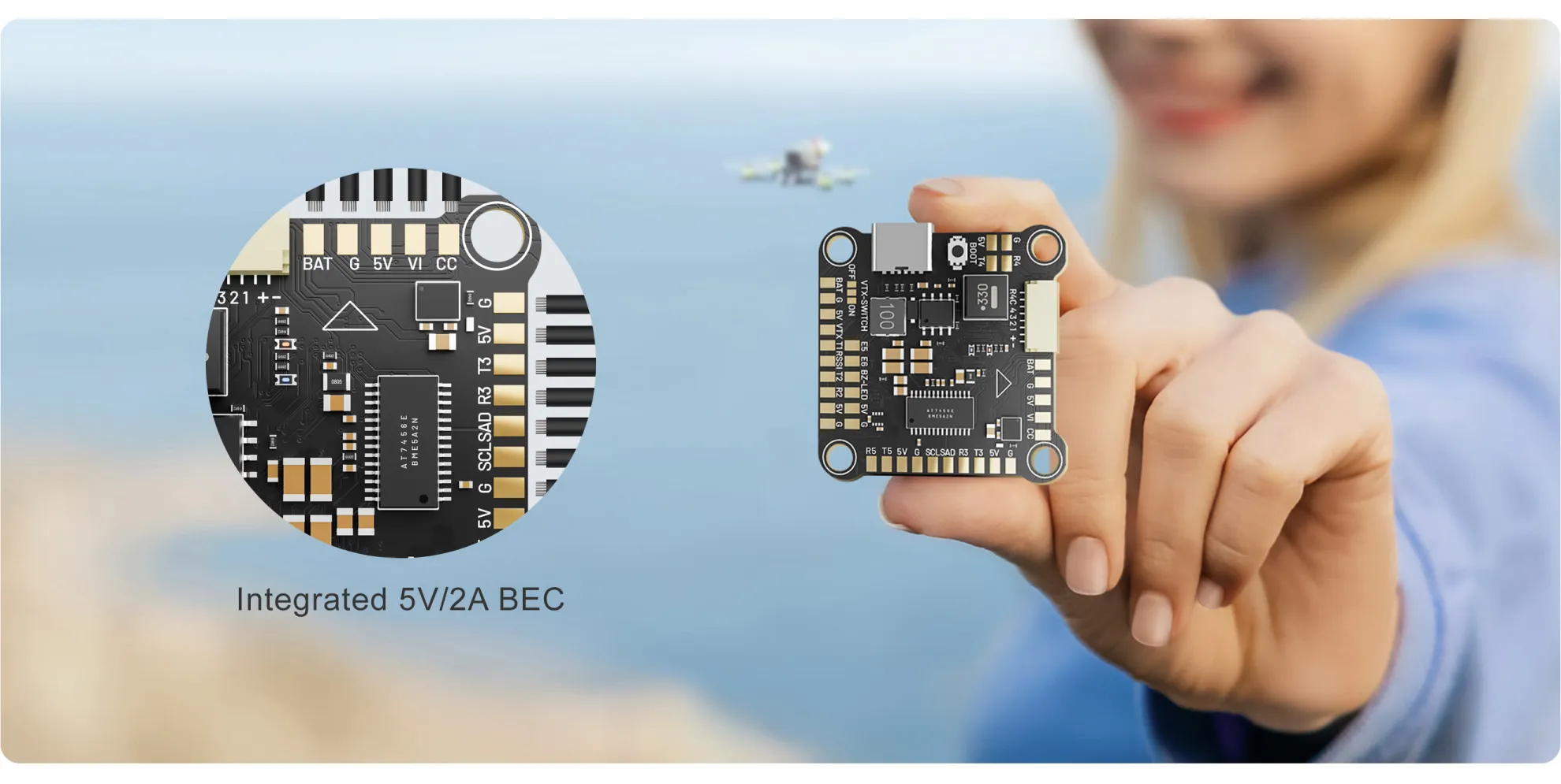 MEPS F7 Flight Controller with Moderate Solder Pad Detail