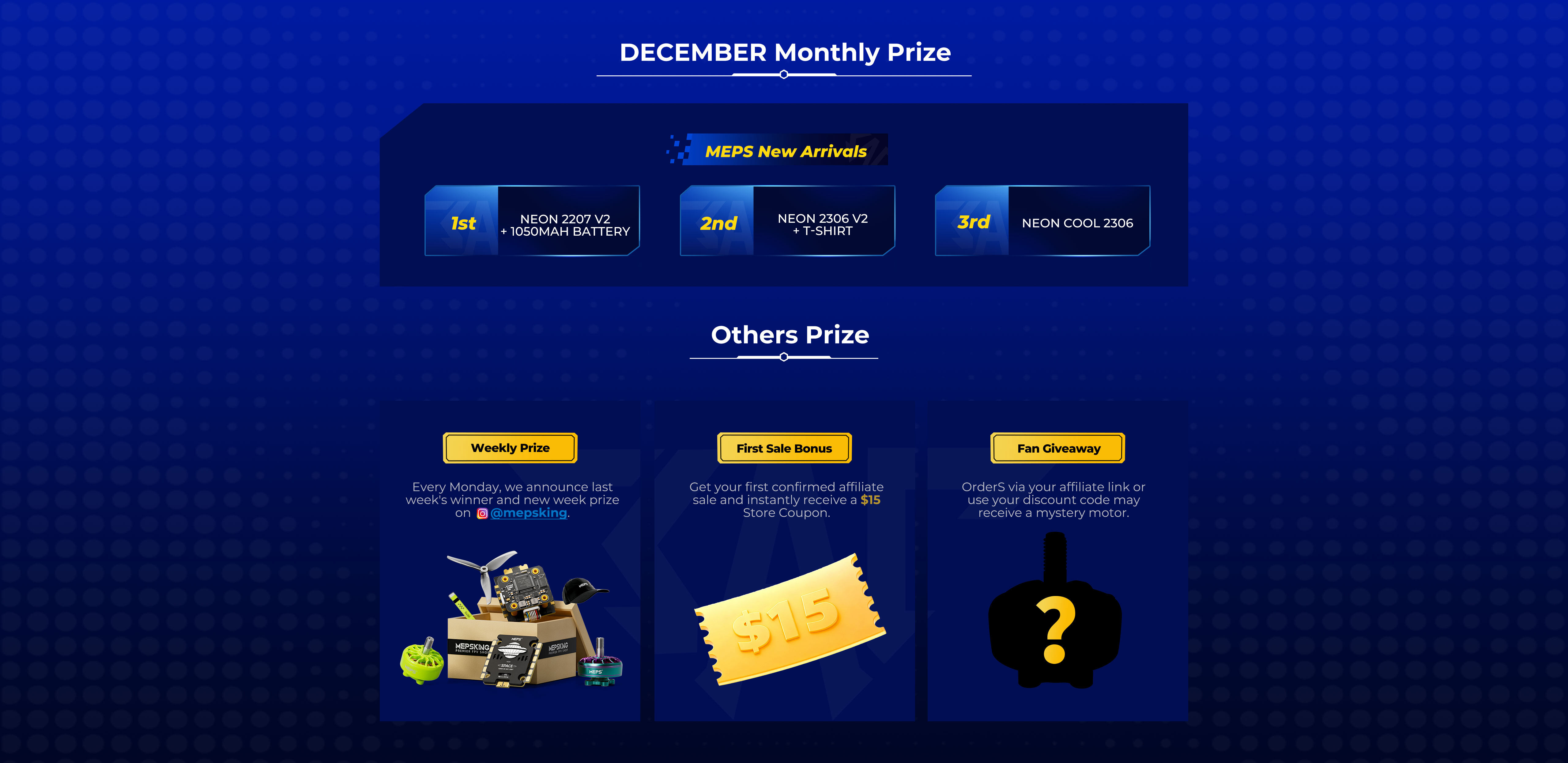 mepsking affiliate event fan order gift