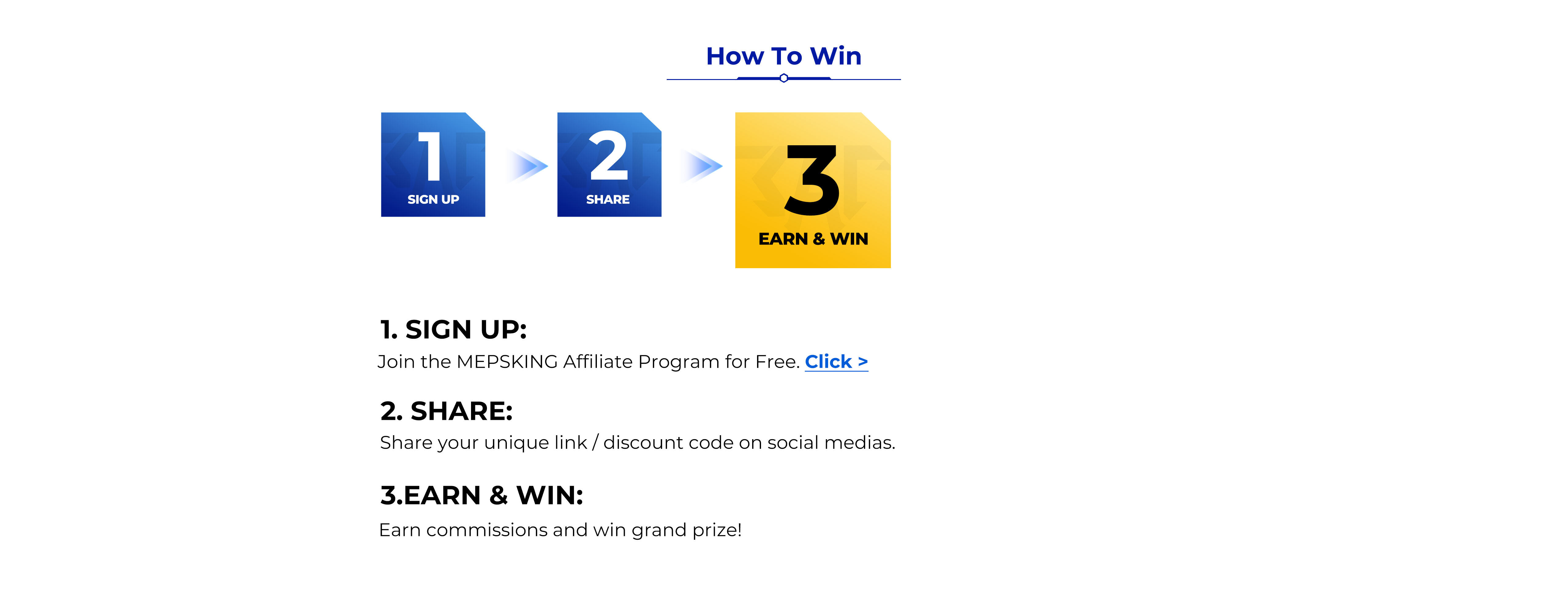 mepsking affiliate event how to join