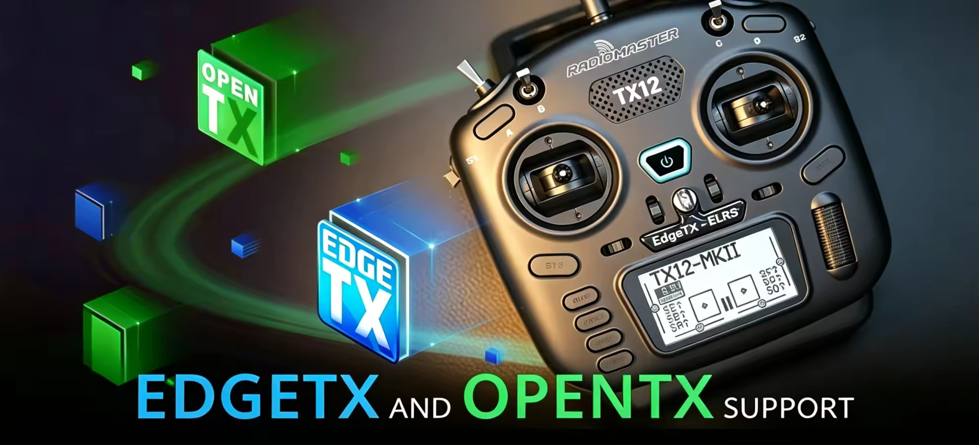 RadioMaster TX12 MKII Radio Controller with 16CH Hall Gimbals ELR 05
